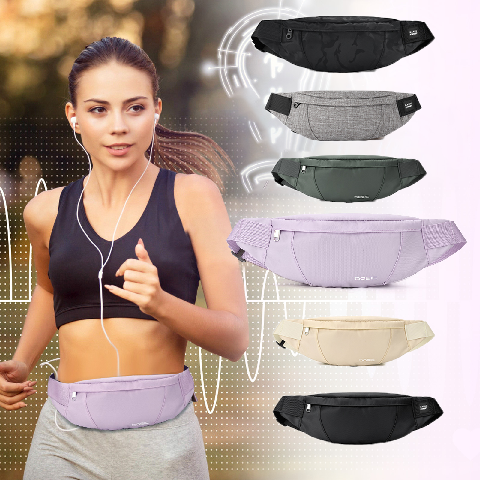 Running Gear Backpack - Fashion Running Waist Bag Waterproof Sports