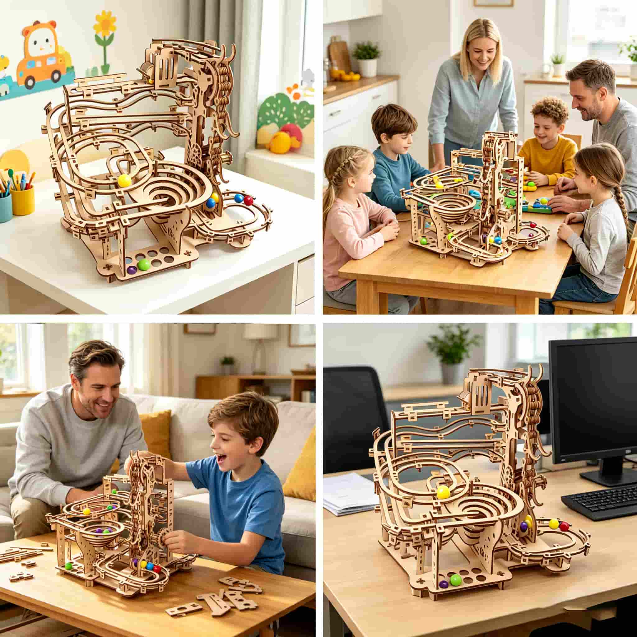 Mechanical Marble Run 3D Woode - Running Gear Gifts avaliação e preço