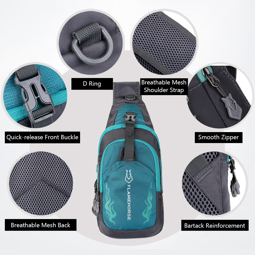 Men Sling Backpack Chest Cross - Running Gear Bag avaliação e preço