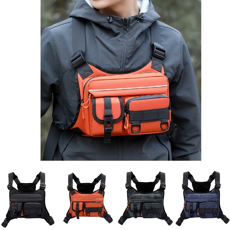 Men's Tactical Chest Bag, Runn - Running Gear Backpack avaliação e preço