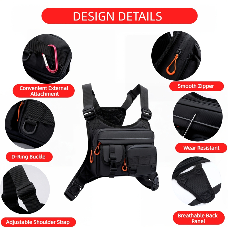 Men's Tactical Chest Bag, Runn - Running Gear Backpack avaliação e preço