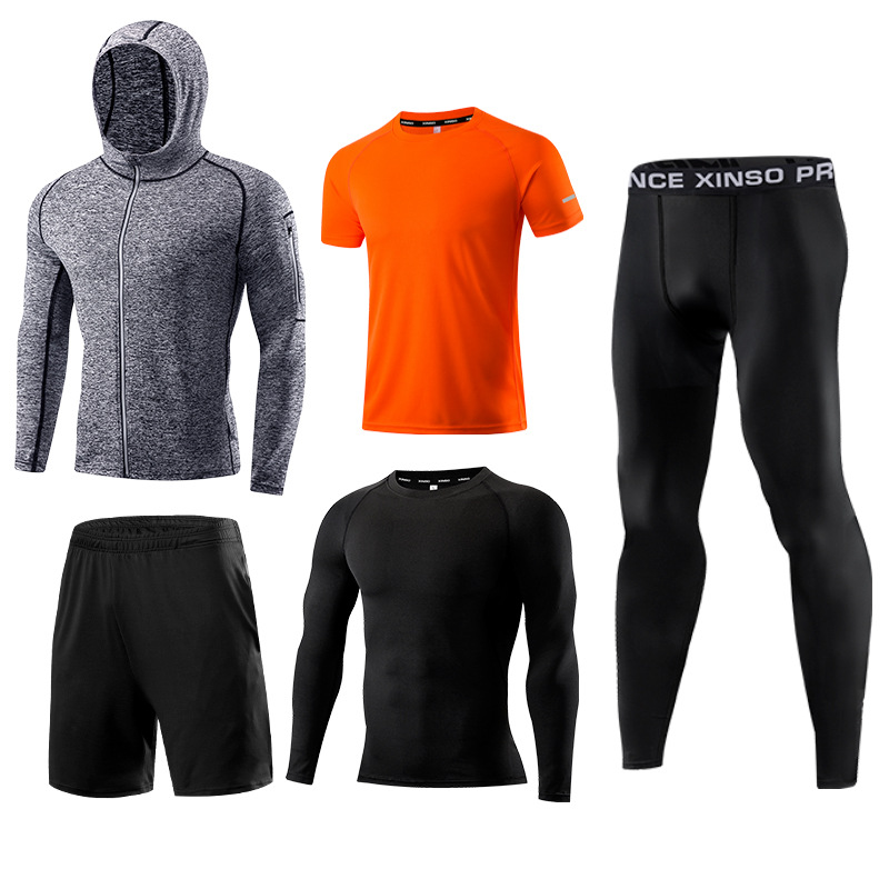 5-Piece Men's Fitness Clothes  - Running Gear Gym avaliação e preço