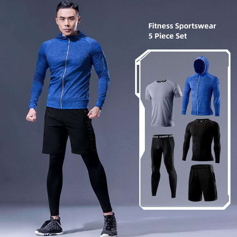 5-Piece Men's Fitness Clothes  - Running Gear Gym avaliação e preço