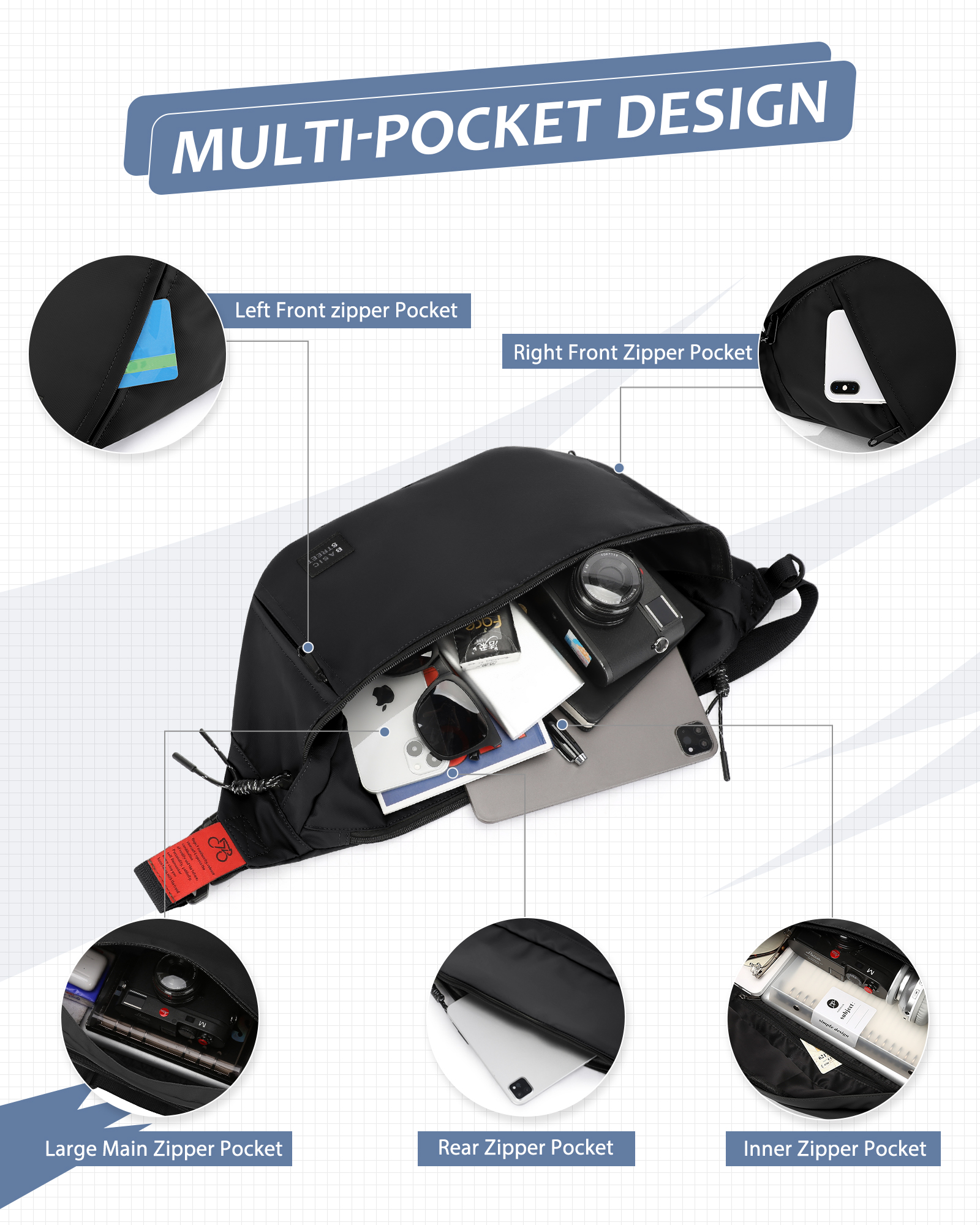 Crossbody Bags for Men,Anti Th - Running Gear Backpack avaliação e preço