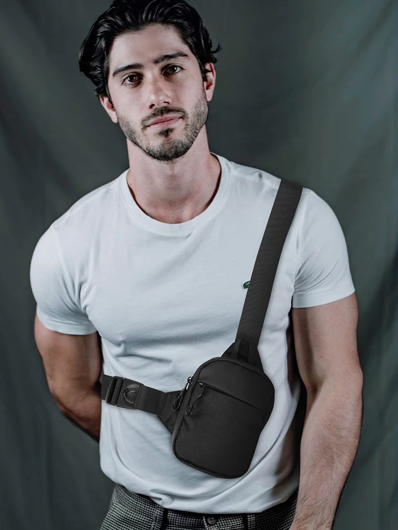 Casual Men Shoulder Chest Bag  - Running Gear Backpack avaliação e preço