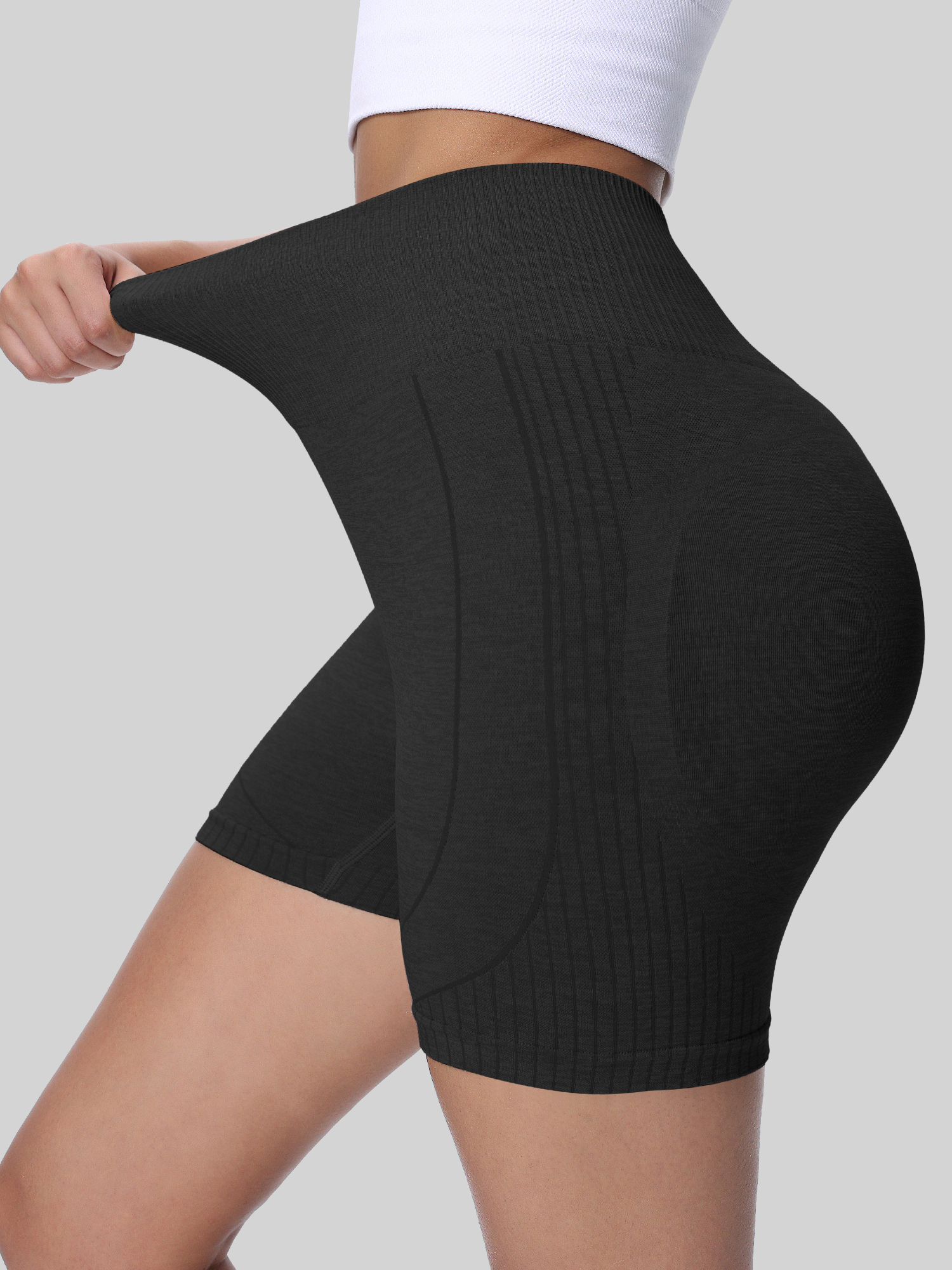 High Waist Elastic Yoga Shorts - Running Gear Gym avaliação e preço