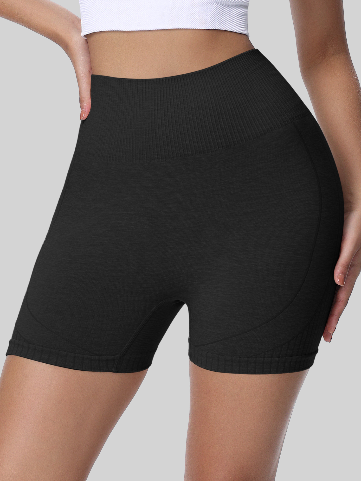 High Waist Elastic Yoga Shorts - Running Gear Gym avaliação e preço