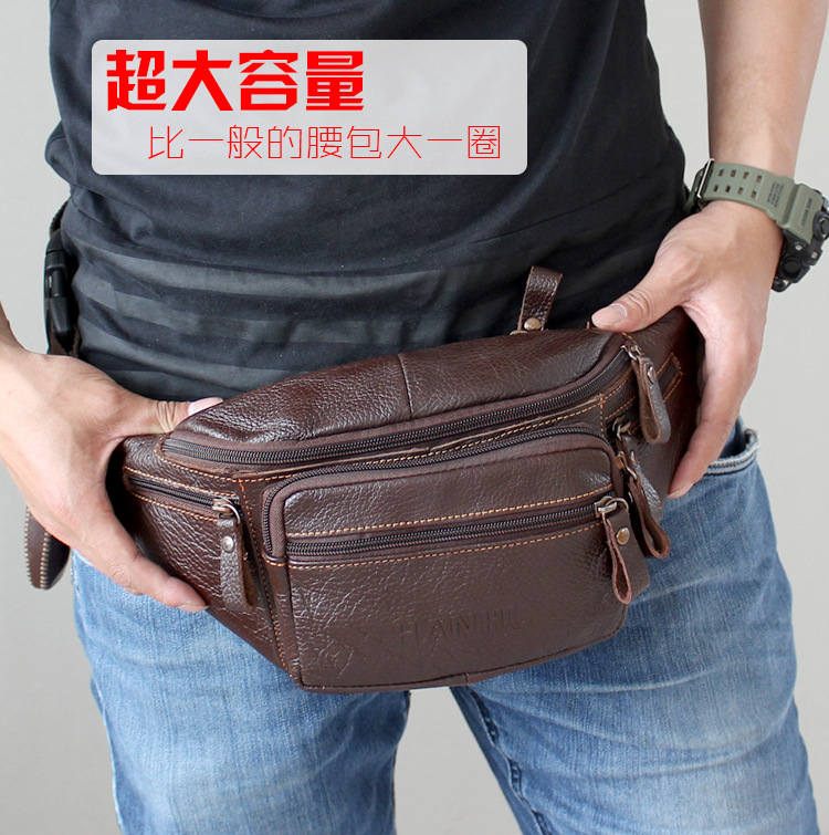 Genuine Cowhide Leather Waist  - Running Gear Backpack avaliação e preço