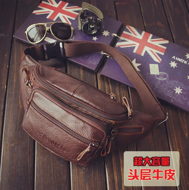 Genuine Cowhide Leather Waist  - Running Gear Backpack avaliação e preço