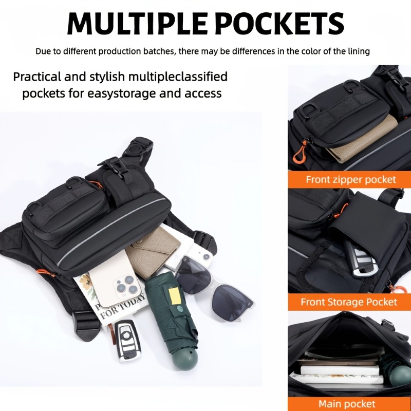 Men's Chest Bag And Motorcycle - Running Gear Backpack avaliação e preço