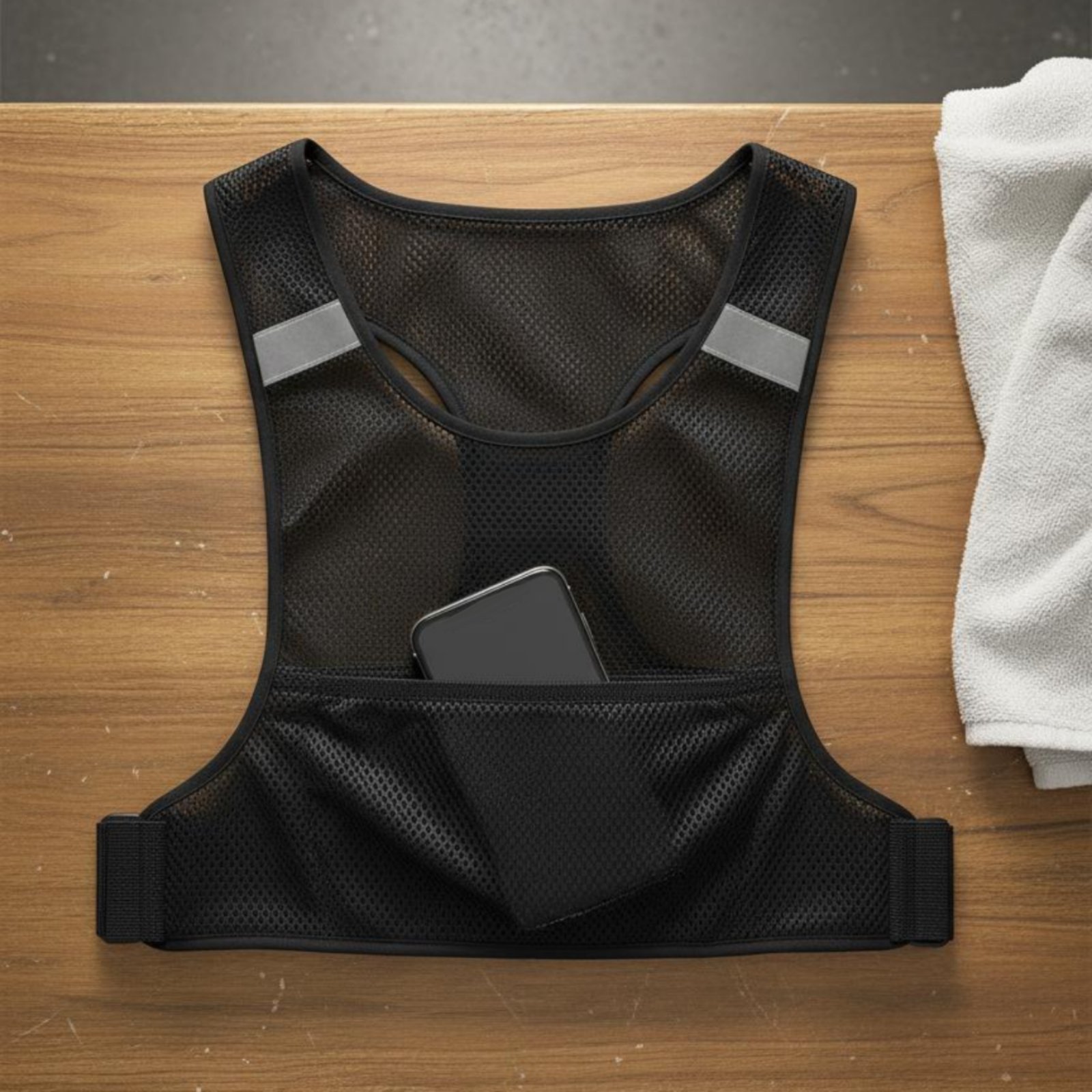 Reflective Running Vest Lightw - Running Gear For Your Phone avaliação e preço