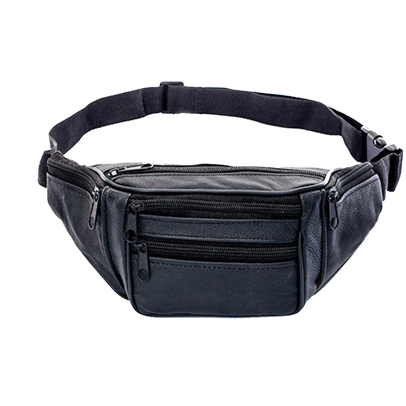 Leather Men Waist Chest Bag Th - Running Gear Bag avaliação e preço